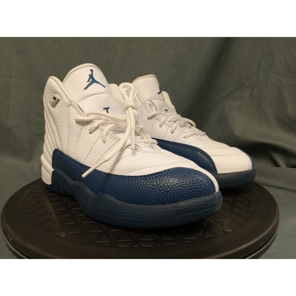 Jordan 12 Retro (PS) Sneakers White French Blue Size 2Y BRAND NEW NO BOX! - Picture 10 of 11